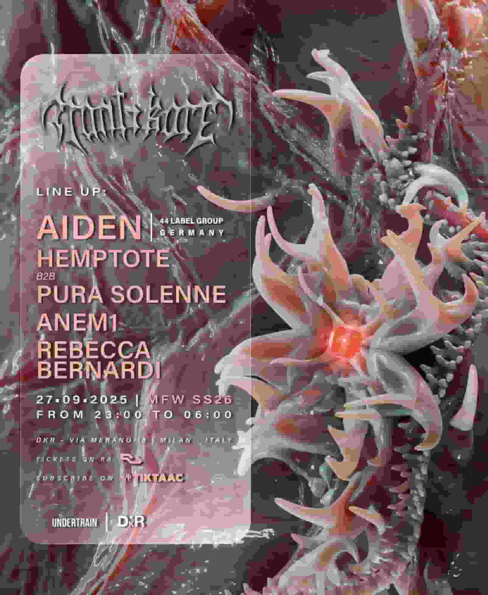 MANTIKORE x MFW SS26 w// AIDEN, HEMPTOTE b2b Pura Solenne, ANEM1, REBECCA BERNARDI