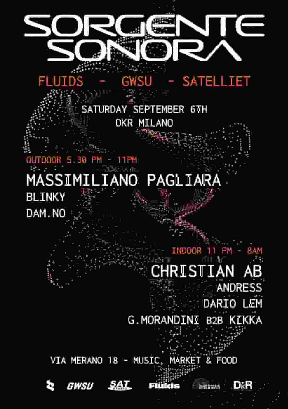 Sorgente Sonora x DKR OPENING with Fluids, GWSU, Satelliet