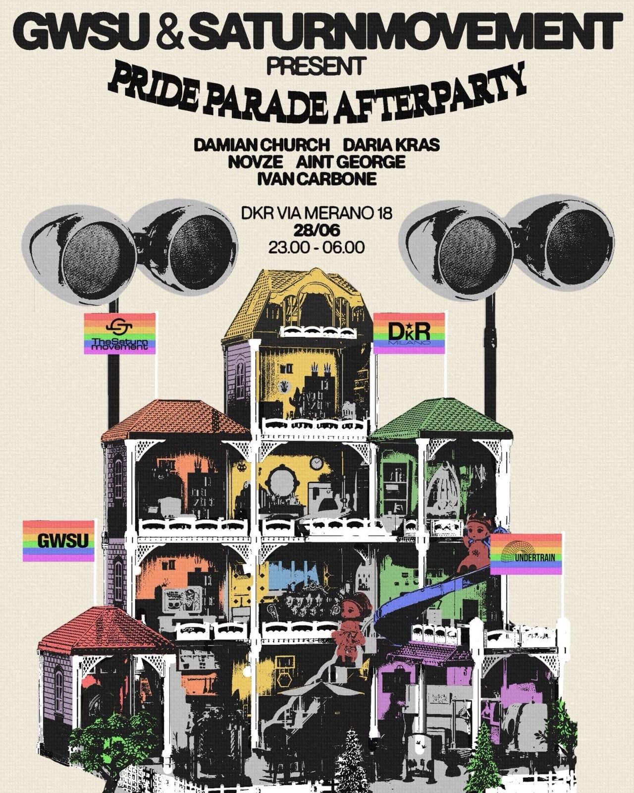 GWSU & SATURN present Milano Pride Parade Afterparty