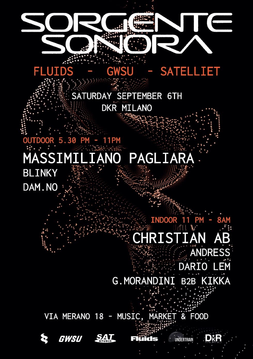 Sorgente Sonora x DKR OPENING with Fluids, GWSU, Satelliet