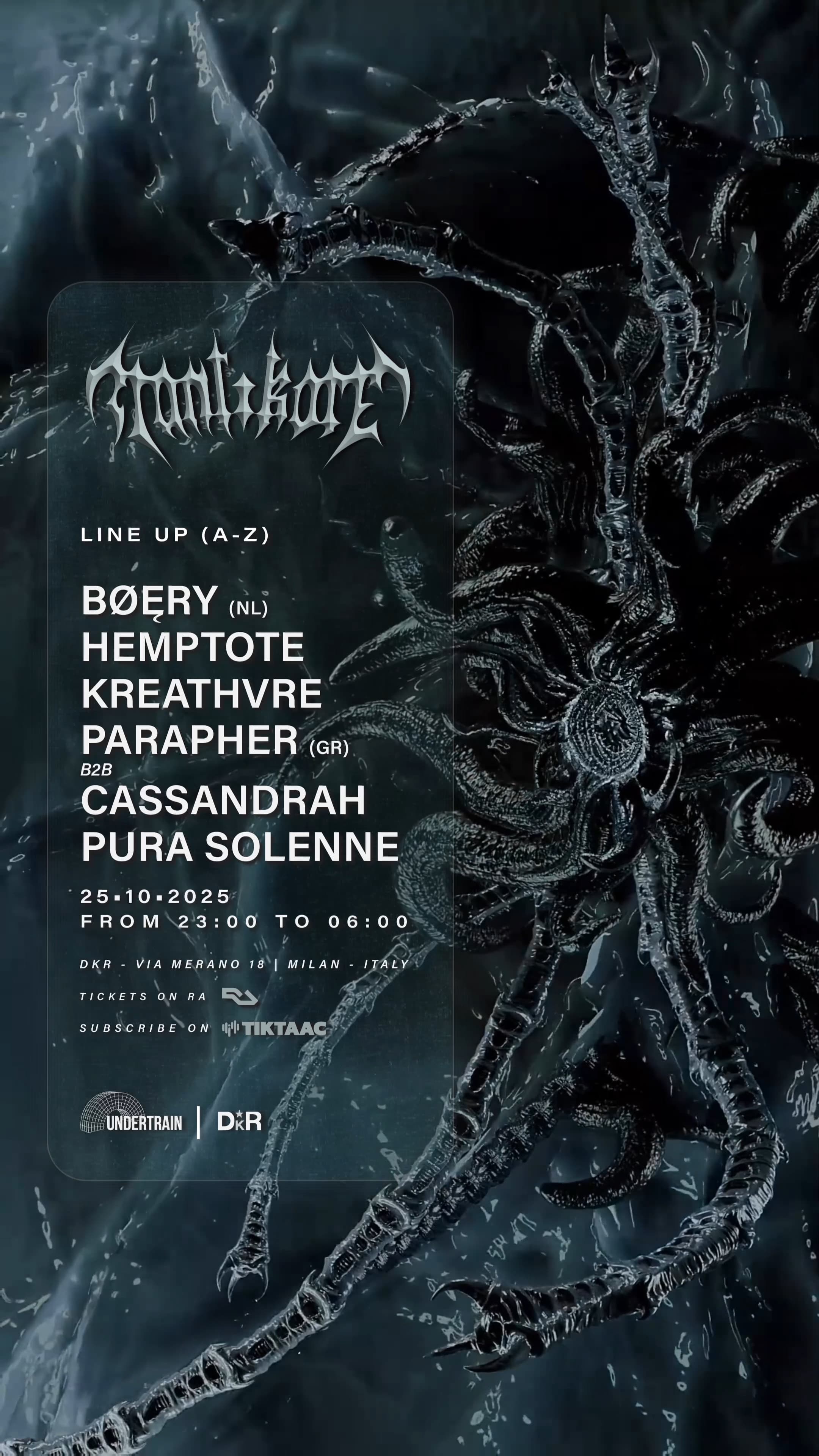MANTIKORE W// BØĘRY, PARAPHER b2b cassandrah, HEMPTOTE, Pura Solenne, KREATHVRE